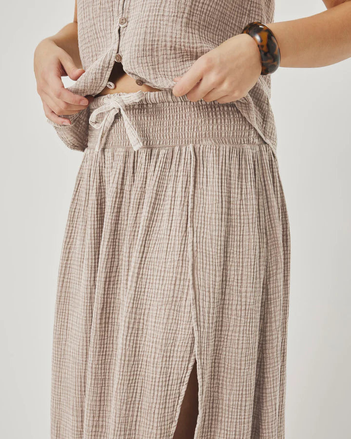 Splendid Ava Gauze Maxi Skirt - Light Wicker