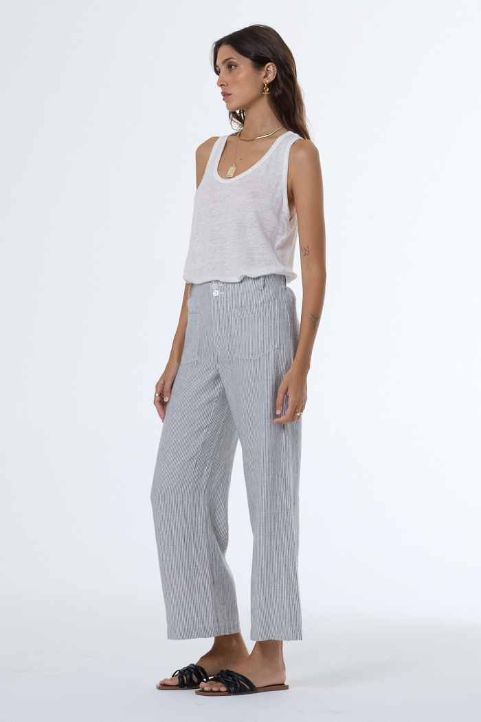 YFB Marlie Rail Road Stripe Crop Pant