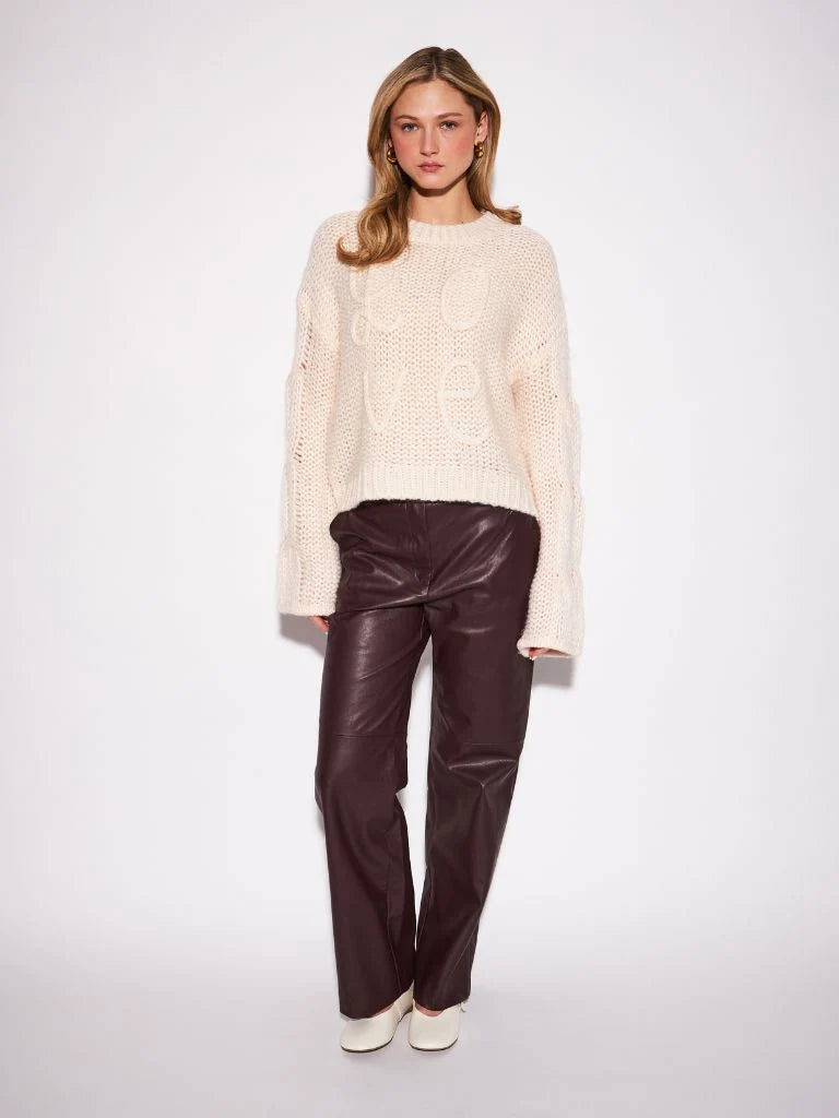 John + Jenn LOVE Crewneck Sweater - Meringue
