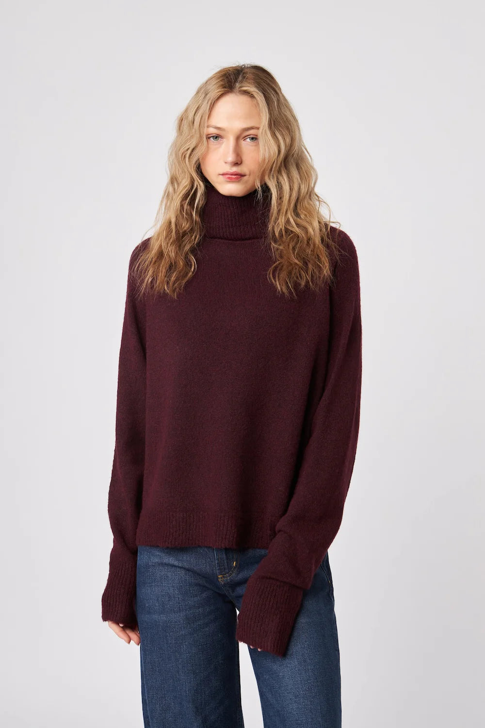 Emmett Turtleneck Sweater - Merlot